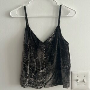 Madewell crushed velvet tank top